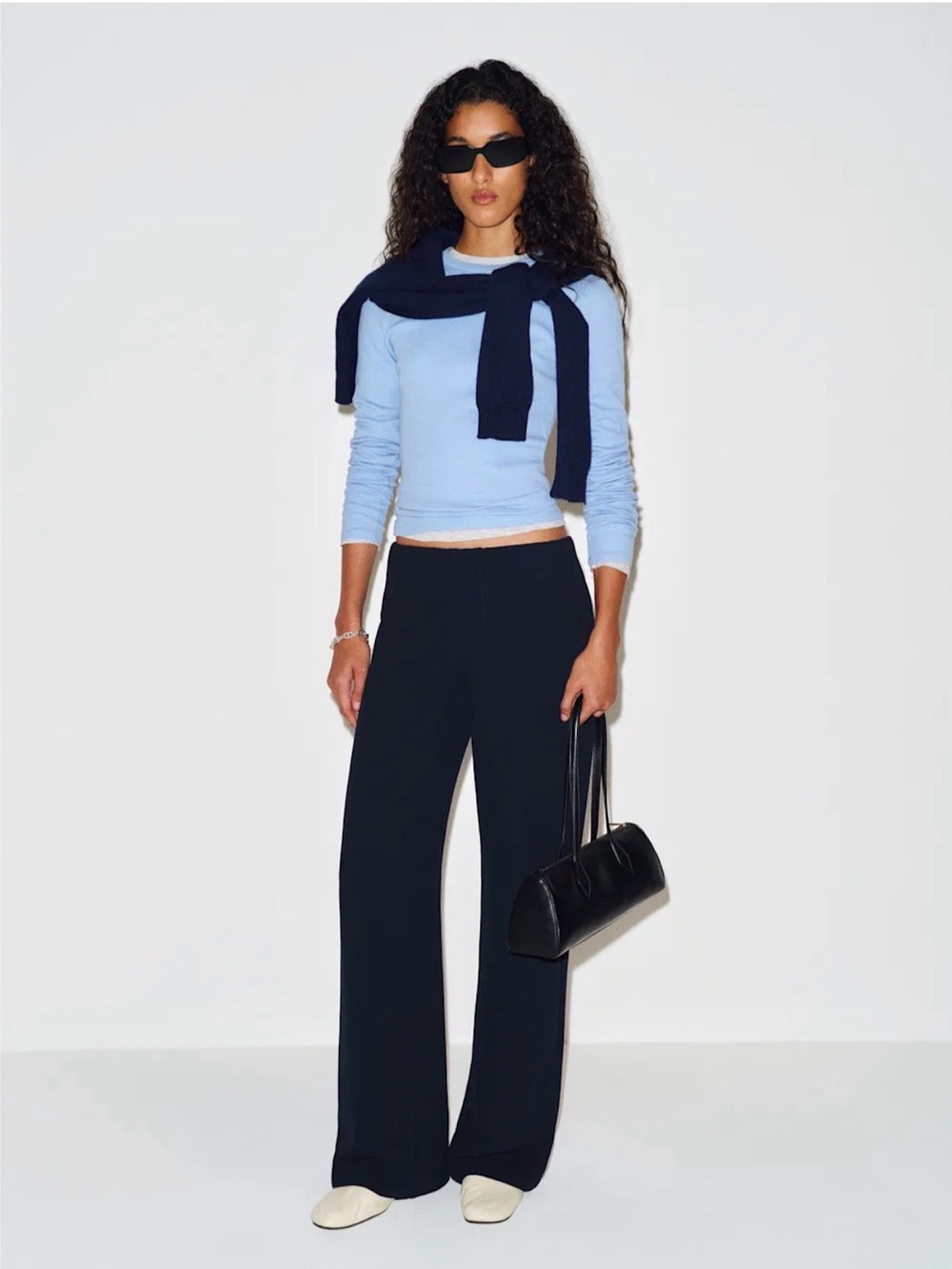 REFORMATION Vida Low Rise Pants in Midnight 4